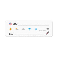 Postüberqueren von ID US America Wetterdatum ラ ベ ル