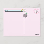 Postüberqueren von Rain the Wiemaraner Liebe Postk Postkarte (Rückseite)