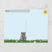Postüberquerung Bild eines Adorable Baby Raccoon Postkarte (Rückseite)