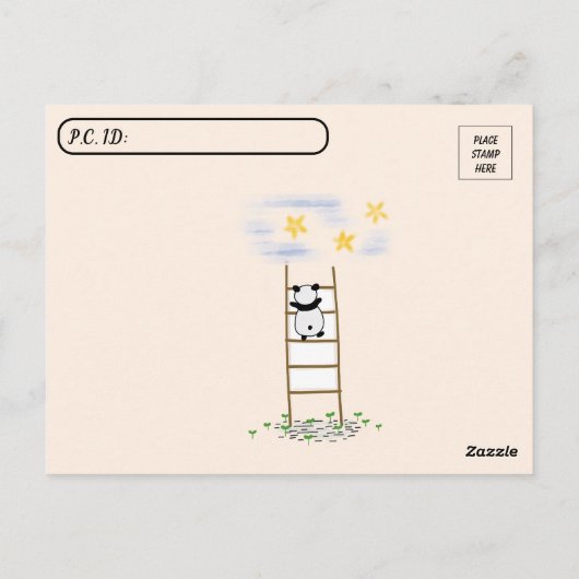 Postüberquerung Bild eines Riesenpanda Postkarte (Rückseite)