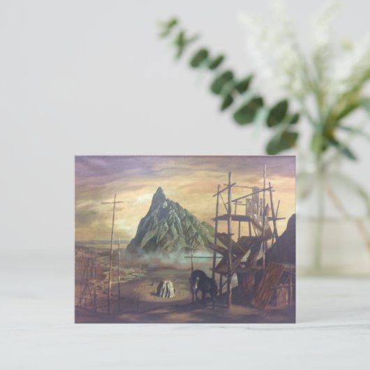 Postüberquerung - Das Schwarze Pferd - John Athert Postkarte (Stehend Vorderseite)