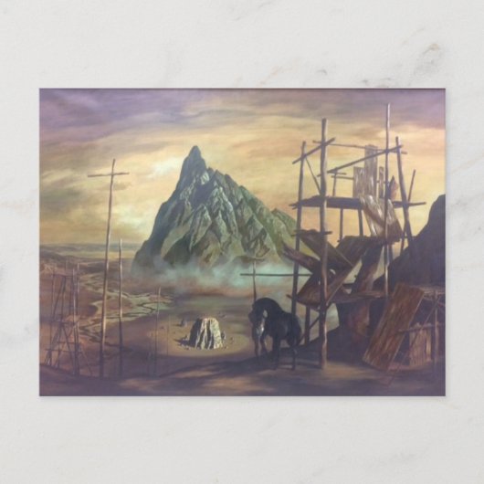 Postüberquerung - Das Schwarze Pferd - John Athert Postkarte (Vorderseite)