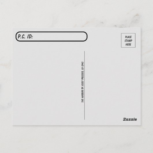 Postüberquerung - Der Hafen von Josef Presser Postkarte (Rückseite)