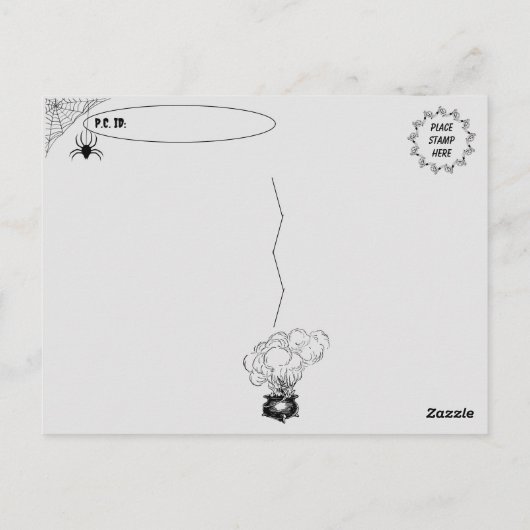 Postüberquerung der Hexenkarte Postkarte (Rückseite)