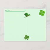 Postüberquerung - Der St. Patrick's Day der Katze Postkarte (Rückseite)