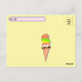 Postüberquerung Eiscreme Sunda Geburtstag Postkart Postkarte (Rückseite)