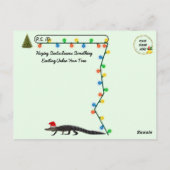 Postüberquerung - Florida Gator Weihnachtsbaum Postkarte (Rückseite)