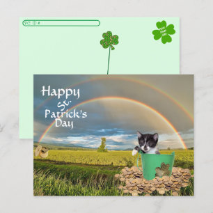 Postüberquerung - Foxi Moxi Cat's St. Patrick's Da Postkarte