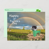 Postüberquerung - Foxi Moxi Cat's St. Patrick's Da Postkarte (Vorne/Hinten)