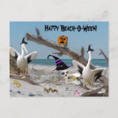 Postüberquerung - glückliches StrandHalloween Postkarte (Vorderseite)