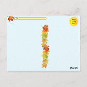 Postüberquerung - Herbstdenken - Helmetta NJ Postkarte (Rückseite)