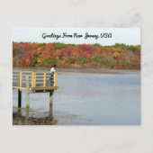 Postüberquerung - Herbstdenken - Helmetta NJ Postkarte (Vorderseite)