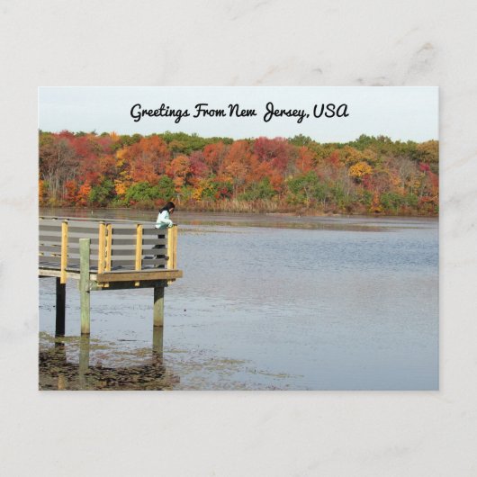 Postüberquerung - Herbstdenken - Helmetta NJ Postkarte (Vorderseite)
