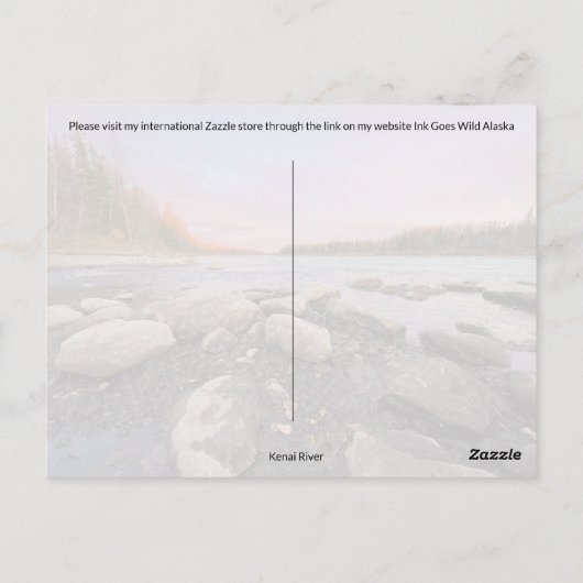 Postüberquerung Kenai Fluss - Postkarte (Rückseite)