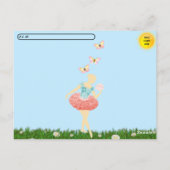 Postüberquerung Kleiner Ballerina Zitat Postkarte (Rückseite)