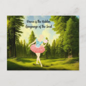 Postüberquerung Kleiner Ballerina Zitat Postkarte (Vorderseite)