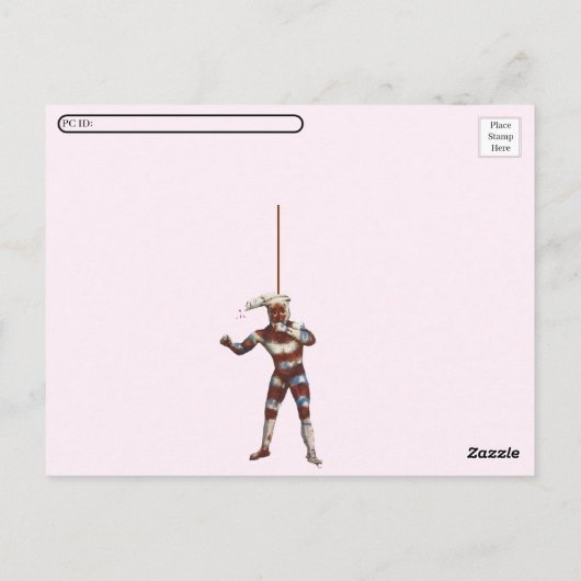 Postüberquerung mit Postage mit Menschen Postkarte (Rückseite)