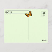 Postüberquerung - Monarchschmetterling und Raupe Postkarte (Rückseite)
