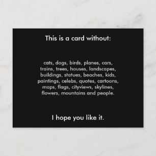 Postüberquerung ohne das übliche Zeug Postkarte