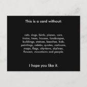 Postüberquerung ohne das übliche Zeug Postkarte (Vorderseite)