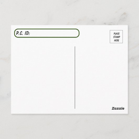 Postüberquerung - Pferde an der stabilen Postkarte (Rückseite)