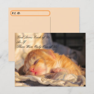 Postüberquerung Postkarte - Gott Lieben uns mit Ki