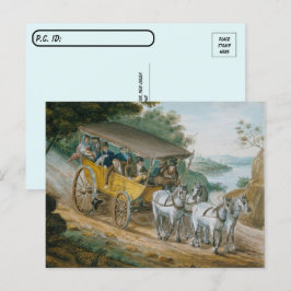 Postüberquerung - Reise durch Stagecoach Kunstmuse Postkarte