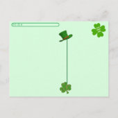 Postüberquerung Schöner Jack = Katze St. Patrick's Postkarte (Rückseite)