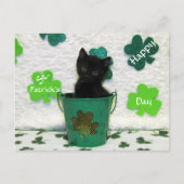 Postüberquerung Schöner Jack = Katze St. Patrick's Postkarte (Vorderseite)