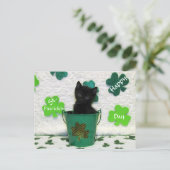 Postüberquerung Schöner Jack = Katze St. Patrick's Postkarte (Stehend Vorderseite)