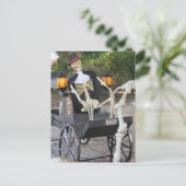 Postüberquerung - Skeleton Pferde Carraige Postkar Postkarte (Stehend Vorderseite)
