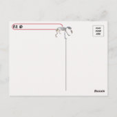 Postüberquerung - Skeleton Pferde Carraige Postkar Postkarte (Rückseite)