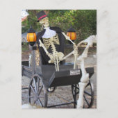 Postüberquerung - Skeleton Pferde Carraige Postkar Postkarte (Vorderseite)