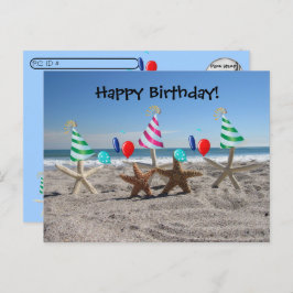 Postüberquerung - Starfish on Beach Postcard Feiertagspostkarte