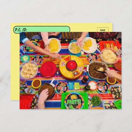 Postüberquerung Taco Fiesta Postkarte (Vorne/Hinten)