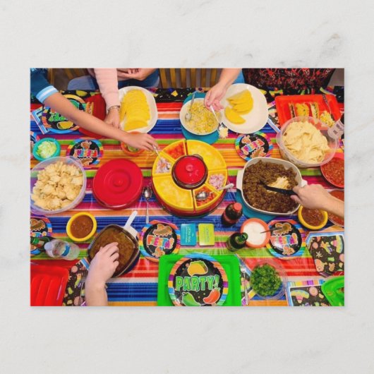 Postüberquerung Taco Fiesta Postkarte (Vorderseite)
