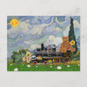 Postüberquerung - Teddybären Feiertagspostkarte (Vorderseite)