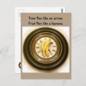 Postüberquerung, Uhr Postkarte (Vorne/Hinten)