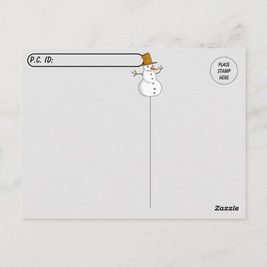 Postüberquerung - Vermonts SchneeWinter in B&W Postkarte (Rückseite)