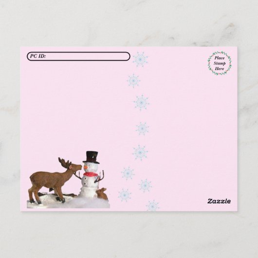 Postüberquerung - Winterwunder Kinderbaumrutsche Postkarte (Rückseite)