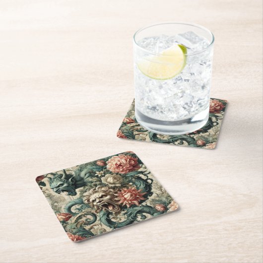 Posture of Perdition – Gothic Victorian Rechteckiger Pappuntersetzer (Vor Ort)