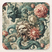 Posture of Perdition – Gothic Victorian Rechteckiger Pappuntersetzer (Vorderseite)