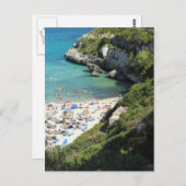 postvertikale Calas de Mallorca Postkarte (Vorne/Hinten)