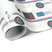 Postwagen Geschenkpapier (Rolleneckpunkt)