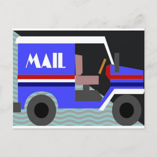 Postwagen Postkarte