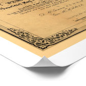 Postweg Eisenbahnkarte 1859 Poster (Ecke)