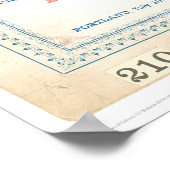 Postweg über Land nach CA 1866 (1257A) - nicht wie Poster (Ecke)