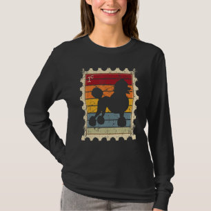 Postwertzeichen mit einem Sonnenuntergangs-Pudel 1 T-Shirt
