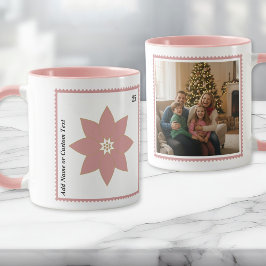 Postwertzeichen-Rosa-Weihnachtsstern-Feiertags-Fot Tasse