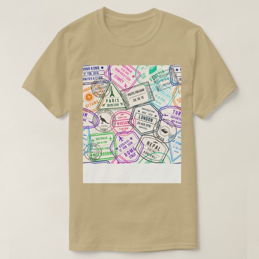Postzeichen aus aller Welt T-Shirt (Design vorne)